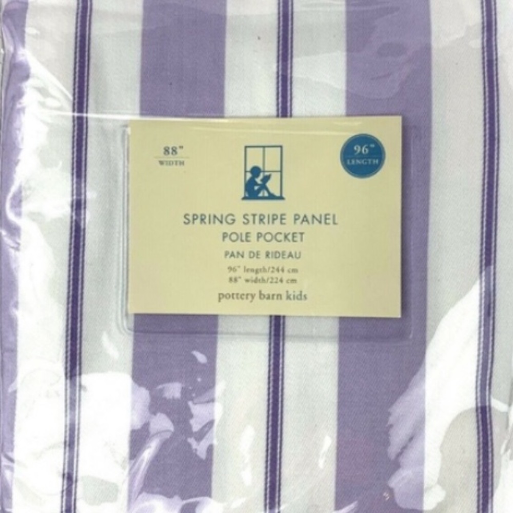 New Pottery Barn kids Spring Stripe drapery /panel